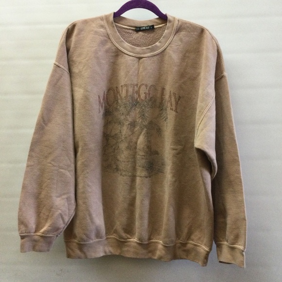 Girl Knows all Montego Bay Sand Sweatshirt L - Picture 1 of 5